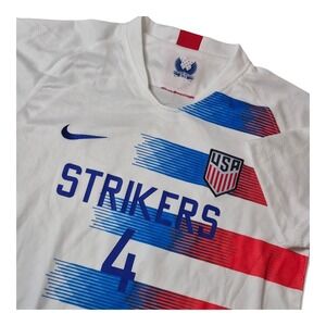 Nike Dri-Fit Team USA 2018 Soccer Jersey Home Stadium Strikers # 4 Men's 28 (XS)